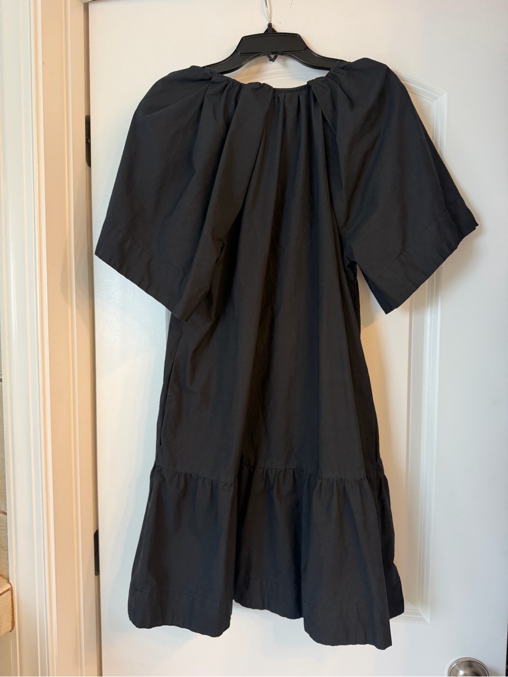 a new day Black Short Sleeve Tiered Casual Dress